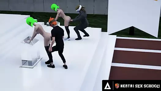 Hentai seks üniversitesi - hentai kızları herkesin içinde yarak emiyor ve çılgın bir boşalma patlaması!