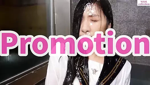 Cosplayde su altında, inleme ve orgazm