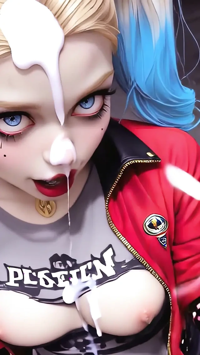 Psycho Cosplay Girl POV: Deepthroat & Messy Facial Cumshot AI Animation