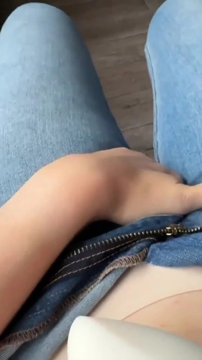 Real female orgasm pov! Masturbating wet pussy in jeans | Clip 2