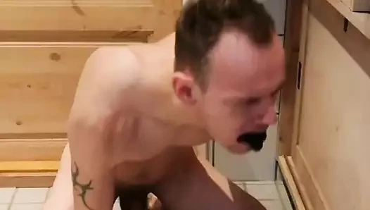 Tim abused his useless cock