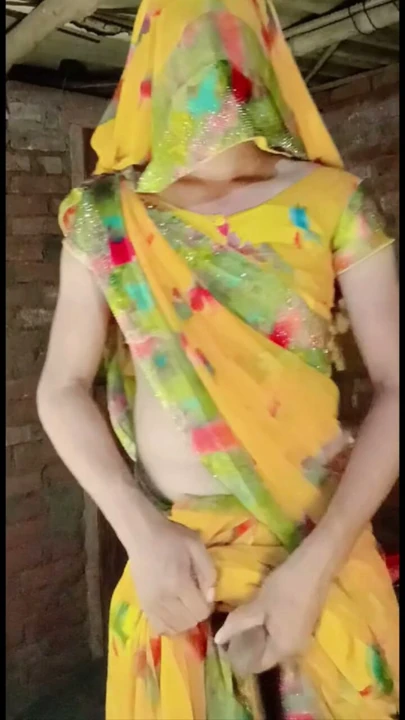 Sapna crossdresser in saree video