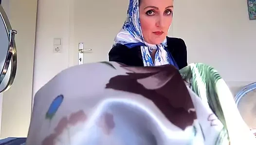 Headscarf Mistress: Horny jerk off instructions for cloth wankers