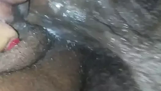 Genç çift ev yapımı ıslak amcık