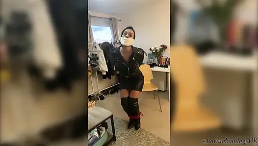 Latina Tied up and Gagged with Microfoam (hd)
