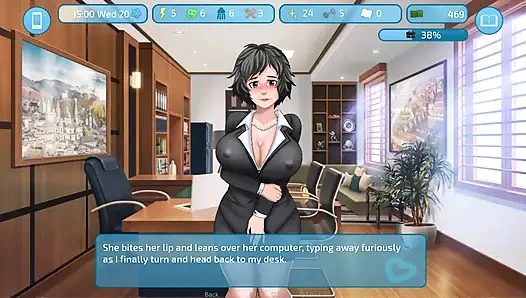 Aşk ve seks ikinci aşama: büyük memeli Asyalı sekreter şaplak atmak istiyor bölüm 15