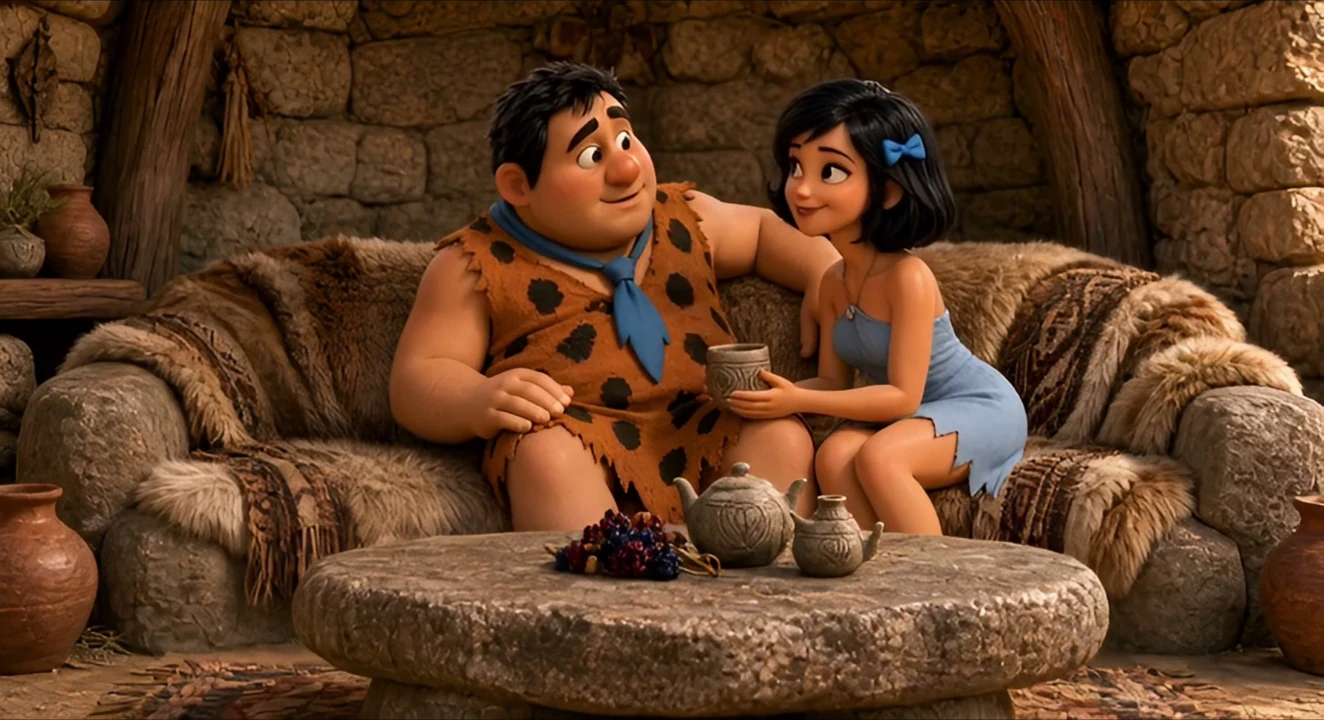 Hungry Caveman Comes Home Wife's Bestie Takes Care of His Appetite