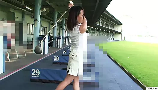 Japon milf bir golf randevusu var ve aşk otelde aşk seviyor
