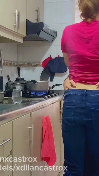 I FUCK MY TEENAGE STEPBROTHER BAREBACK IN THE KITCHEN OF OUR HOUSE AND CUM INSIDE HIS TIGHT YOUNG ASS | Clip 1