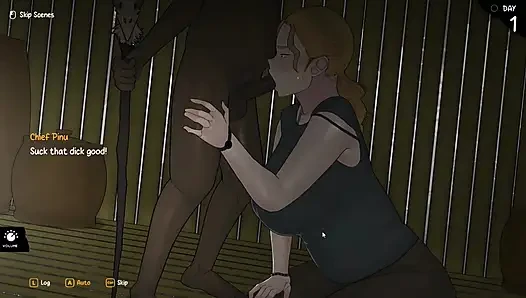 Hentai oyunu - tanrıçanın gelişi - bölüm 1 ateşli seksi sarışın kadın kabile şefi için paizuri ve yoğun sakso çekiyor