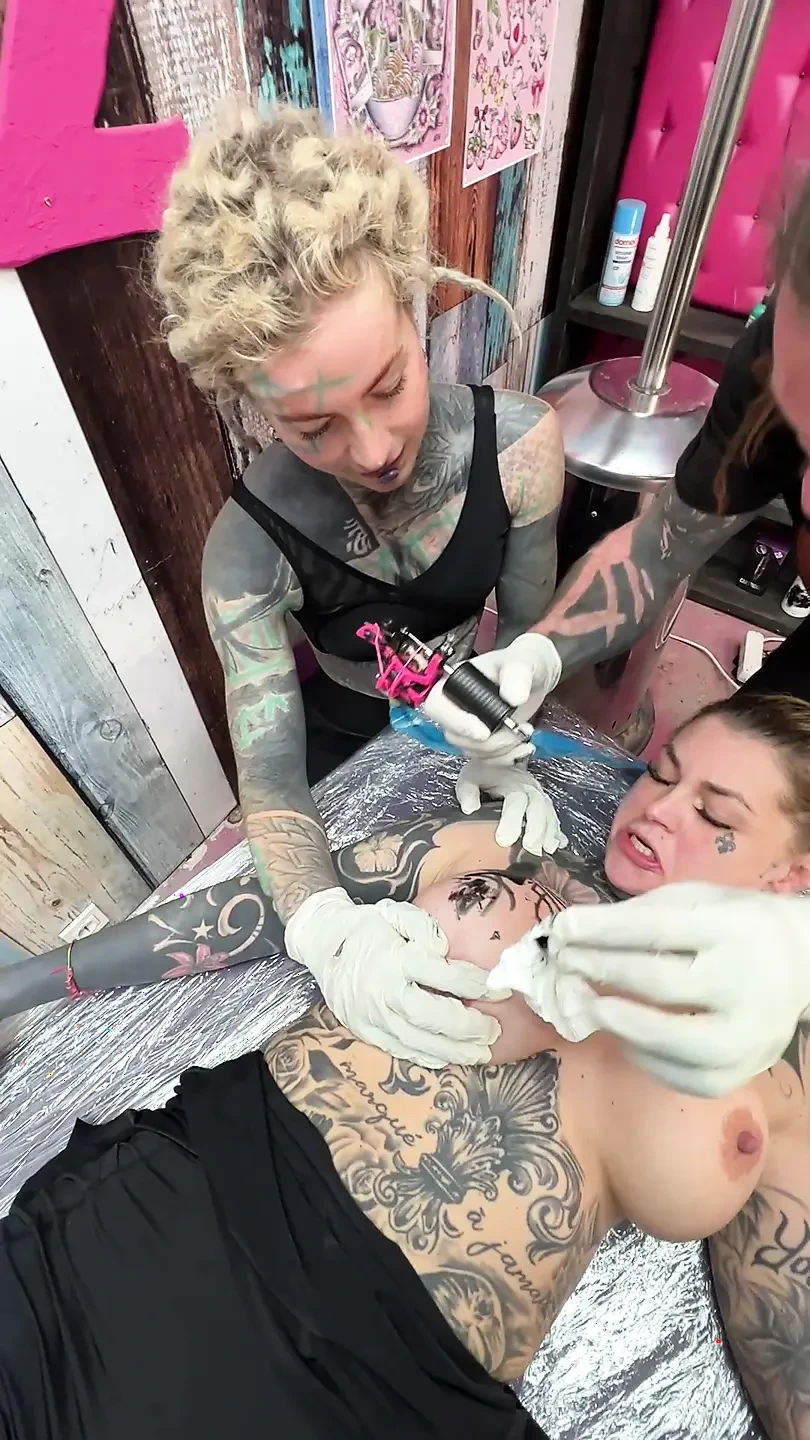 Trending Tattooed Girl Gets Her Titties Inked Then Rides Cock Amp Takes Anal (Uncut) - Sydney Special