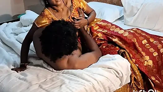 Kırmızı ipek sari 1