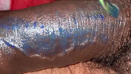 Indian Desi Boy Big Brown cock with Happy Halloween