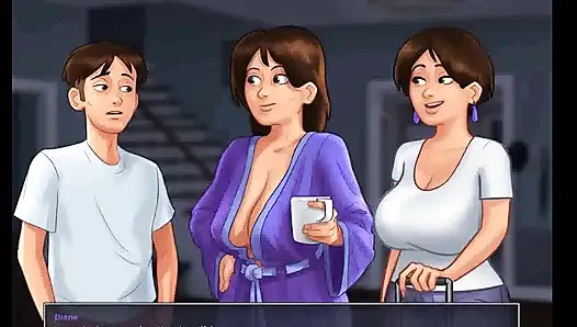 Yaz mevsimi efsanesi: yeni oda arkadaşı büyük memeli ateşli orta yaşlı seksi kadın bölüm 124