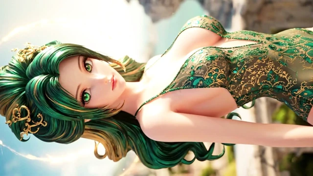 Güzel Kızların Şeffaf Moda Sunumunun Keyfi: Parlak Mücevherler 3D Anime AI-Generated