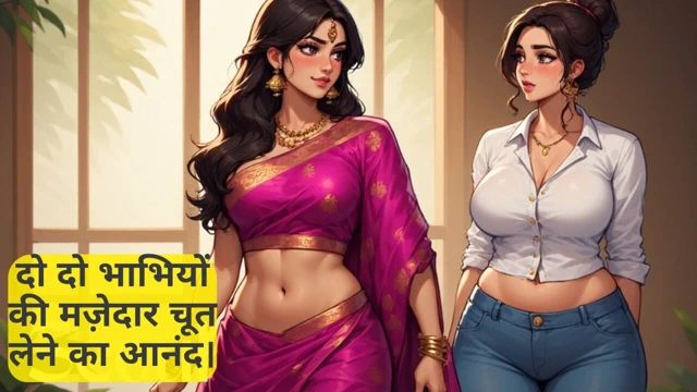 The pleasure of taking the fun pussy of two sisters-in-law.