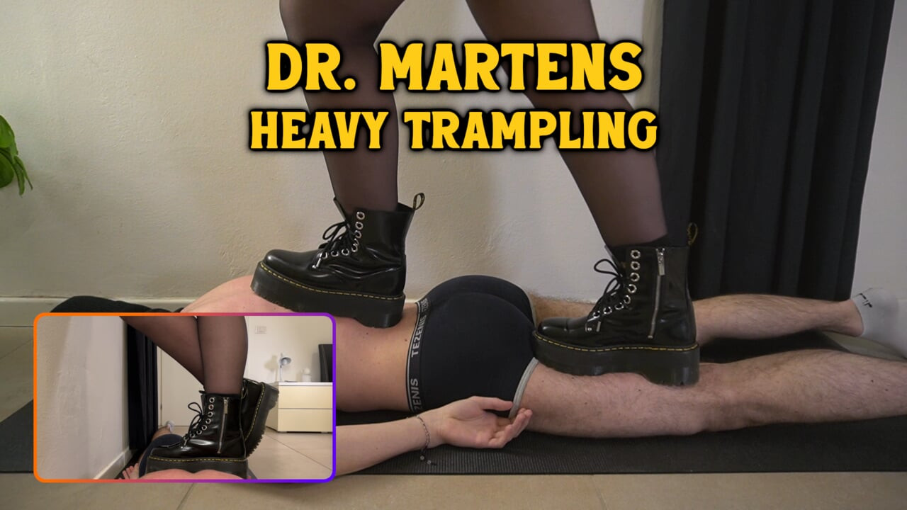 Dr Martens çizmelerimle seni ağır bir şekilde ezdim, pişman değilim - çiğneme, boğma, vücut çiğneme, ezme, cbt