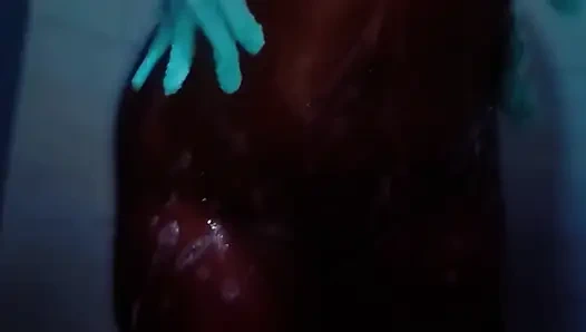 Lil latin duş gösterisi ağır çekim