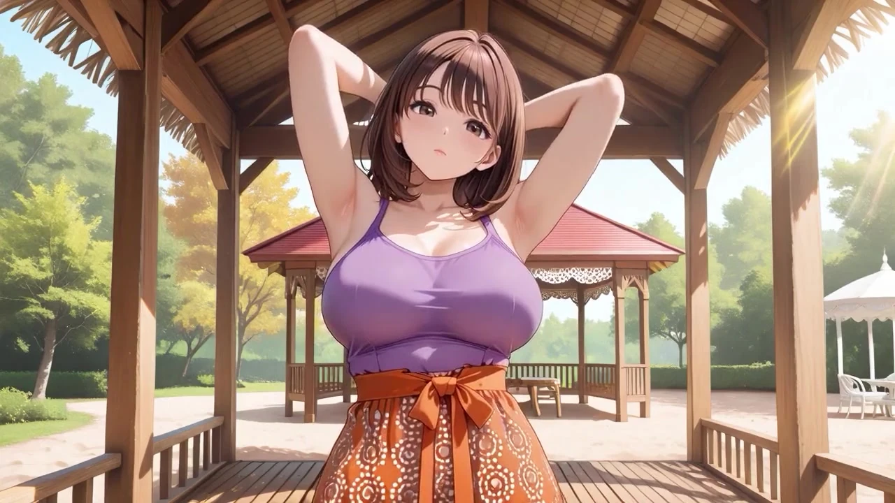Big Tits Hentai Beauty Bounces Passionately on Tropical Porch – Dripping Wet!