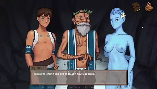 Çukurlar - tropik bir adada güzel seks. su perisi ile aşk