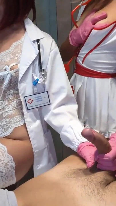 Must-share moment from "YOU'VE GOT YOUR BALLS FULL! Doctor and Nurse make the sore patient cum"