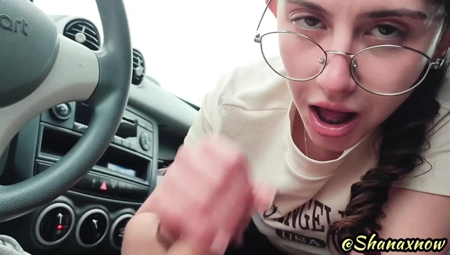 CAR POV BLOWJOB CUM IN THROAT RAINY DAY PART. 2