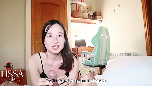 Küçük ve sarkık yarağın aşağılanması