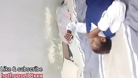Hot black girl in uniform fucked doggystyle and missionary
