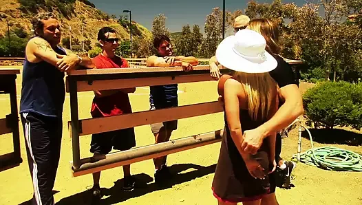 Eva Angelina Gets Throat-fucked and Pounded Hard Outdoors