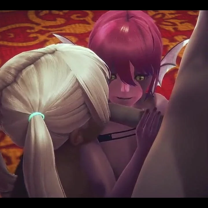Tüylü hentai - tavşan kız ve kız iki kedi oğlanla seks yapıyor - Japon Asyalı manga anime film oyunu porno