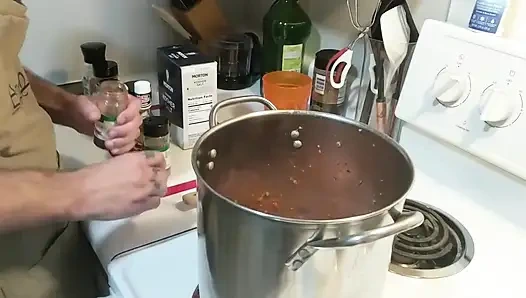 Döl pişirilmiş 3 pırasa chili ve yağlı elle muamele