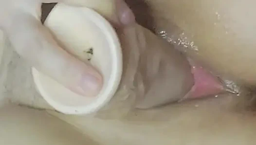 A ile ve yağlanmış yakın çekimle oynamak