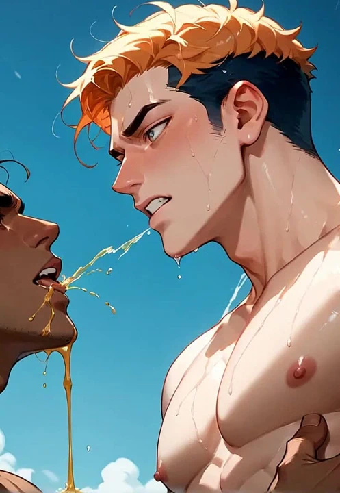 Terleyen kaslar, delikten çıkan delikler ve kırmızı-ateşli gün batımı gökyüzünün altında boşalma - süper ateşli eşcinsel pornosu! Hardcore ve Red Hot!