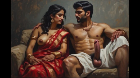 Indian big boops aunty sucking neighbour boy's dick