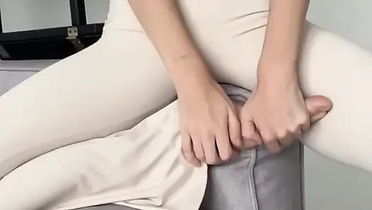 Uzun bacaklı deve toynağı tayt yogası
