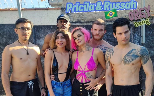 Banging Latin snowbunnies gerçek grup seks