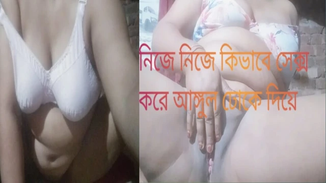 Çekici Hintli evli kadın parmaklarını çok sert oynatıyor.