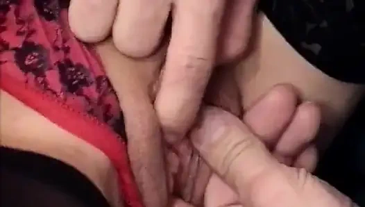 Klas Fransız bayan aynı anda iki yarakla