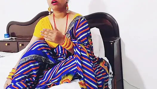 Azgın devar muhteşem yeni evli Hintli yengeyi sikiyor