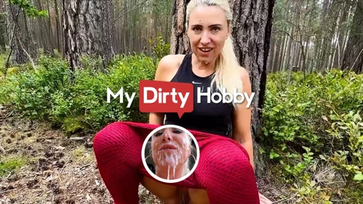 Mydirtyhobby - sarışın bebek açık havada tamamen yabancı bir adamla sikişiyor