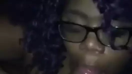 Mavi saçlı abanoz derin boğaz bbc