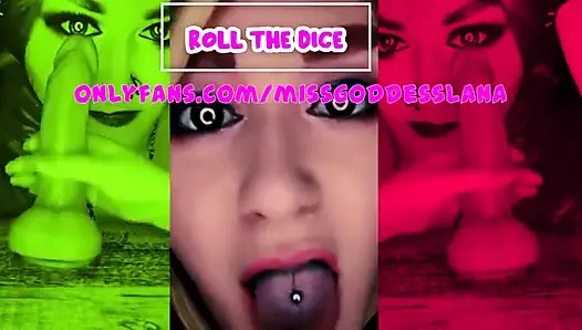 Çevrimiçi oyun benimle zarları atarak dildonuzu em