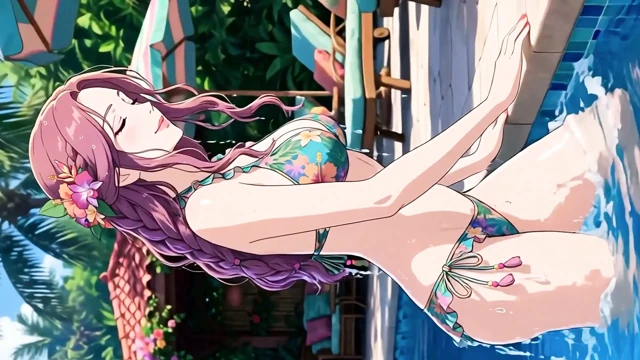 Güzel Anime Kızlarının Neşeli Günleri: Yaz Cenneti 3D Anime AI-Generated