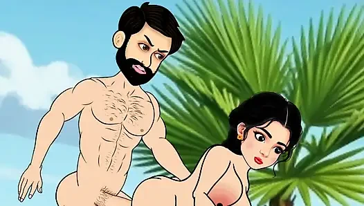 Koca ve karı teknede oturup denize gittiler ve orada koca, büyük penisli güzel bir karısını sevişti, büyük göğüslü güzel bir eş.