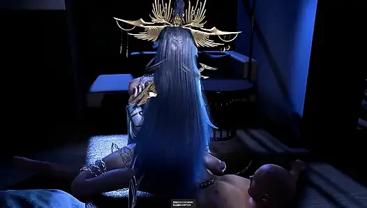 Seksi elbise giyen 3 boyutlu ateşli kostümlü model ıslak amcığını çok sert siktiriyor