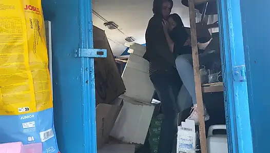 A warehouse worker fucked the manager hard right there on the boxes and put her in her place