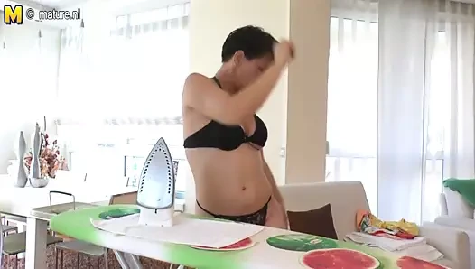 yaramaz ev kadını alma sıcak sırasında onu iş