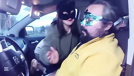 Arabada yüze tokat atma