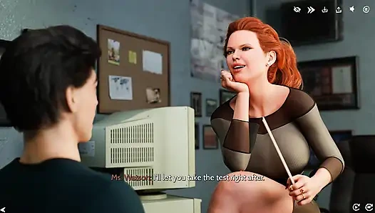 Taze kadınlar 2 - öğretmen kaçırılan bir final için aygırı odasına çağırıyor ve sonra bunu özel bir seks testine dönüştürüyor