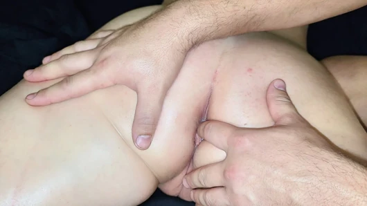 For the first time, I stick my finger into her little anus.